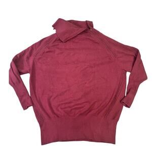 Seraphine Maternity Nursing Pullover Knit Sweater, Mock-Neck Size XXL Berry Red‎